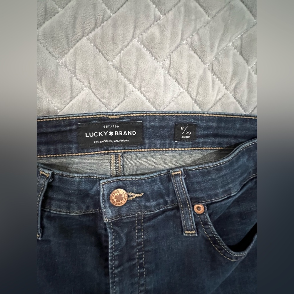Lucky Dark Blue Skinny Jeans Size 8 - Picture 3 of 3